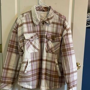 Plaid Button-Up Jacket